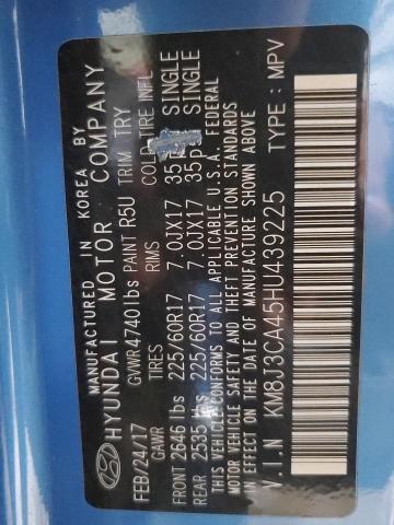 2017 HYUNDAI TUCSON LIM - KM8J3CA45HU439225