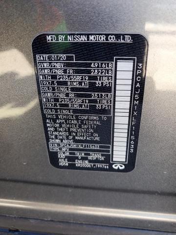 2020 INFINITI QX50 PURE - 3PCAJ5M1XLF115633