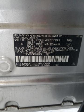 2019 TOYOTA RAV4 XSE - 2T3EWRFV2KW009874