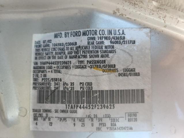 2002 FORD MUSTANG #3310525042