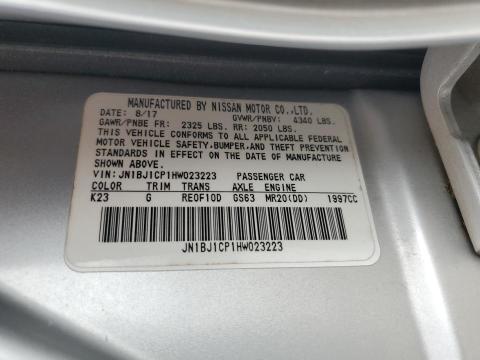 2017 NISSAN ROGUE SPOR - JN1BJ1CP1HW023223