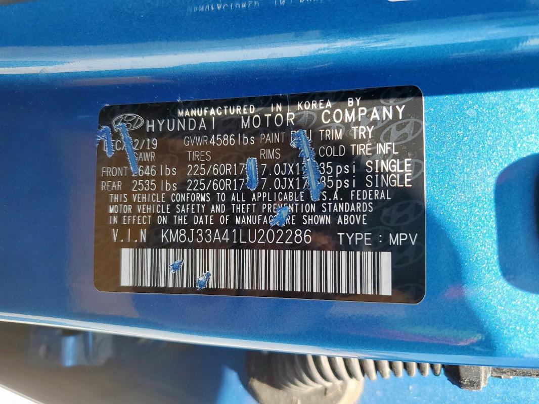 2020 HYUNDAI TUCSON LIM #3278855122