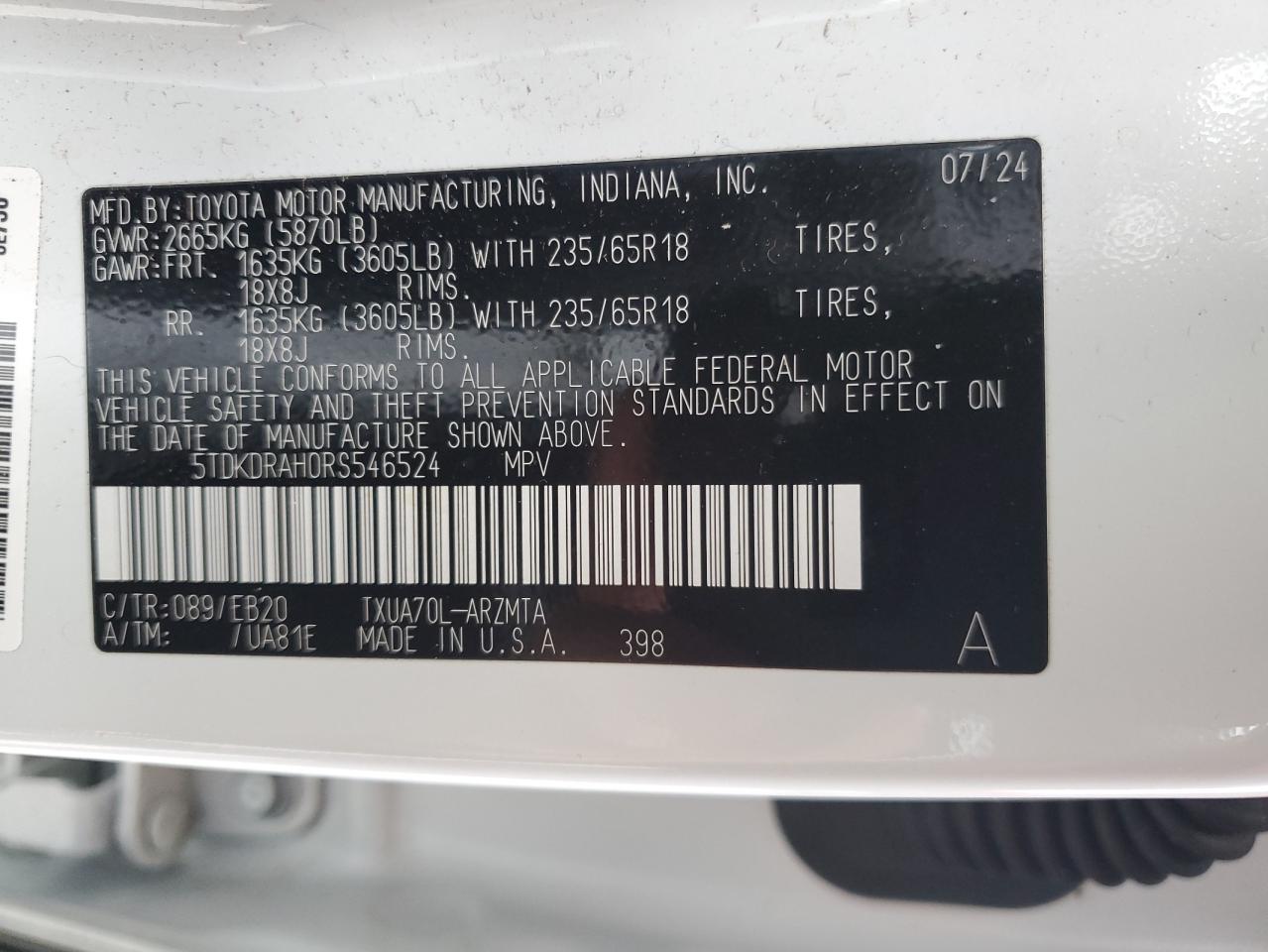 TOYOTA HIGHLANDER LE