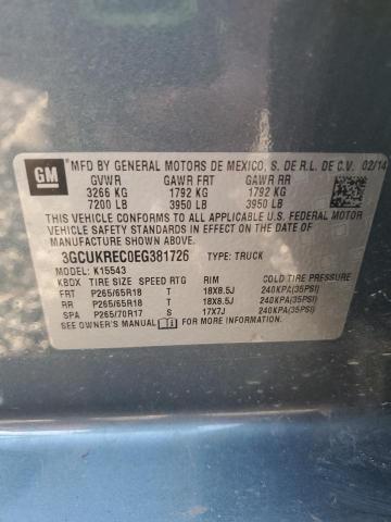 2014 CHEVROLET SILVERADO - 3GCUKREC0EG381726