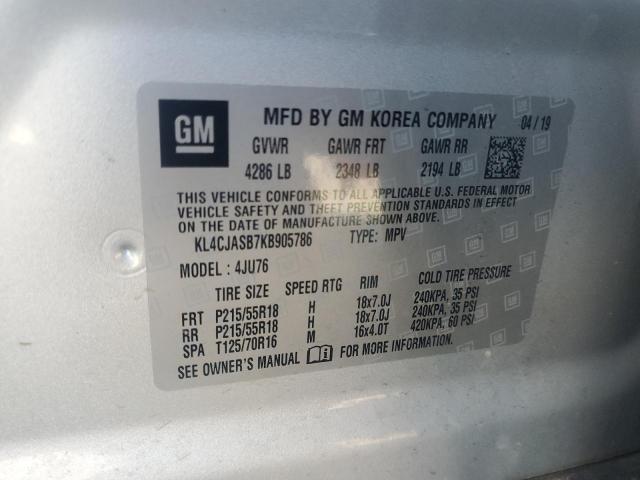 2019 BUICK ENCORE PRE - KL4CJASB7KB905786