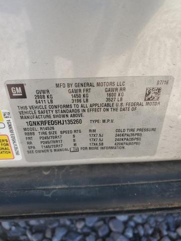 2017 CHEVROLET TRAVERSE L - 1GNKRFED5HJ135260