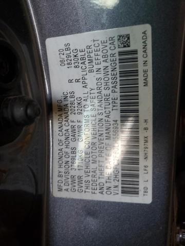 2020 HONDA CIVIC LX #3268477758