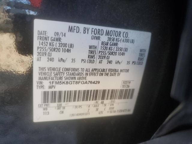 2015 FORD EXPLORER S - 1FM5K8GT8FGA76429