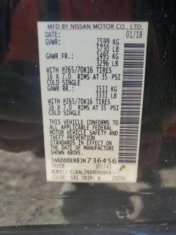 2018 NISSAN FRONTIER S - 1N6DD0ER8JN736456