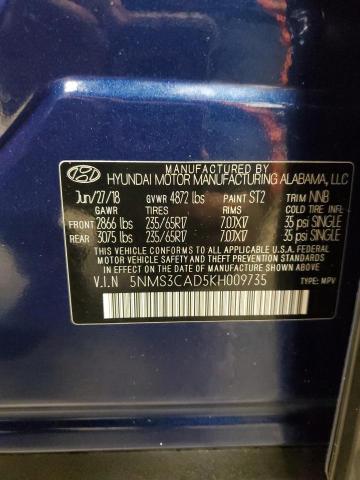 2019 HYUNDAI SANTA FE S - 5NMS3CAD5KH009735