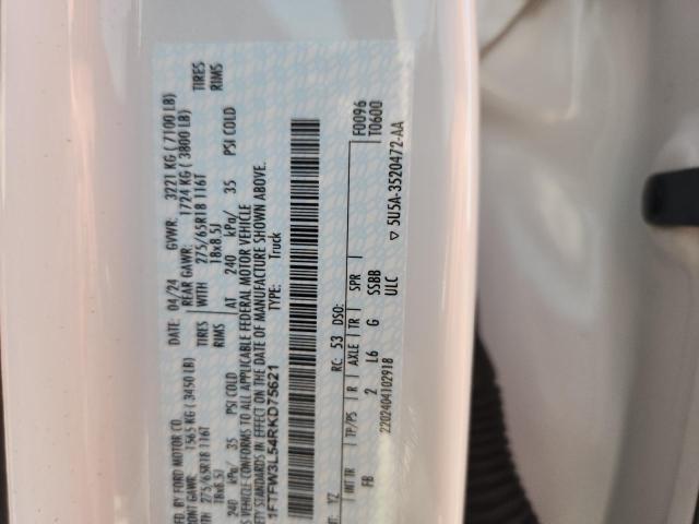 2024 FORD F150 XLT - 1FTFW3L54RKD75621