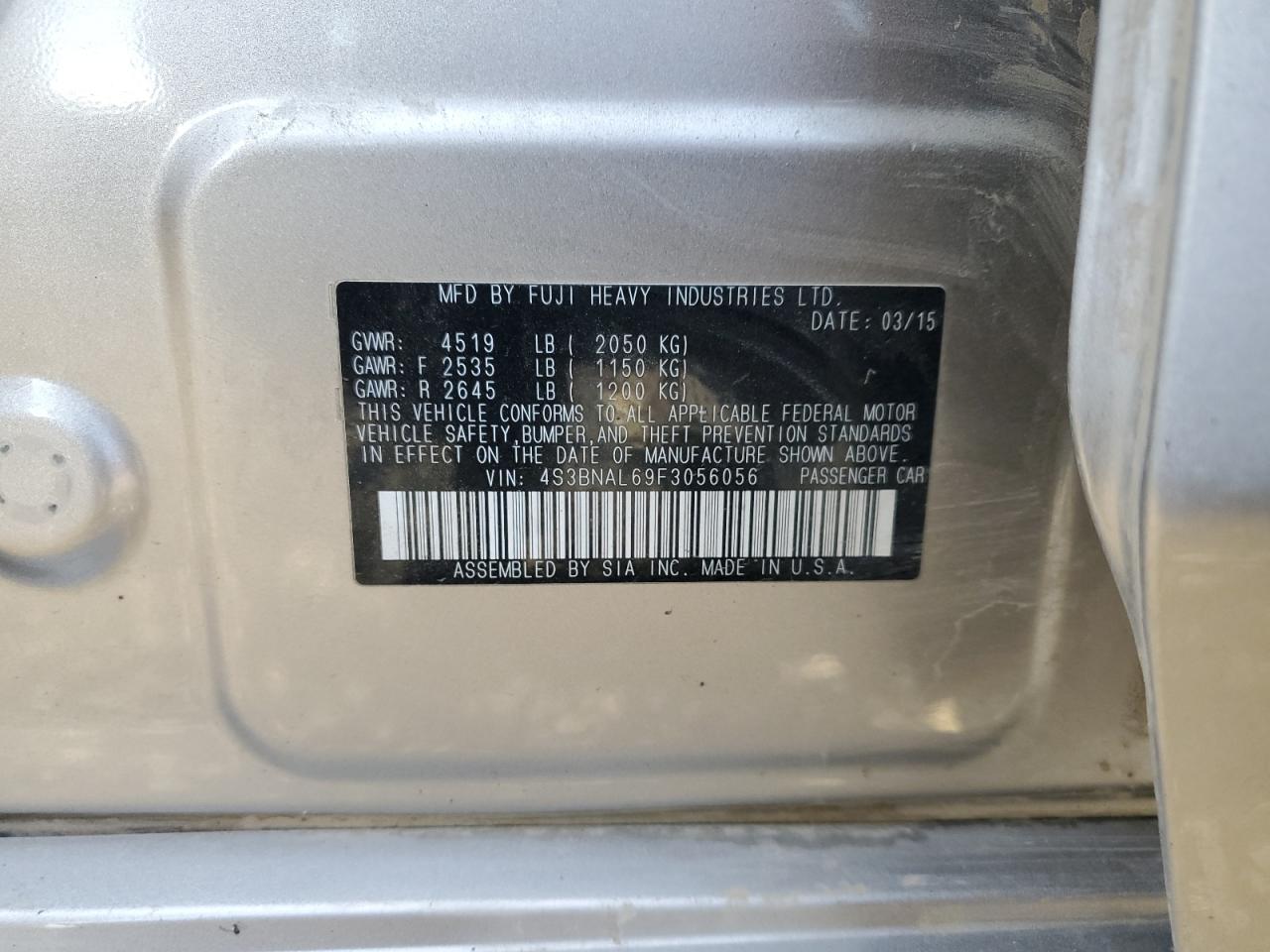 SUBARU LEGACY 2.5I LIMITED