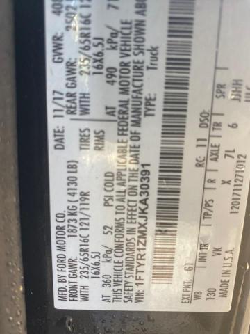 2018 FORD TRANSIT T- 1FTYR1ZMXJKA30391