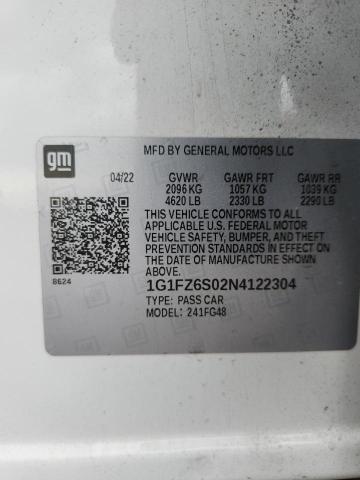 2022 CHEVROLET BOLT EUV P 1G1FZ6S02N4122304