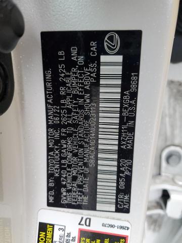 2022 LEXUS ES 300H BA - 58ACA1C14NU023113