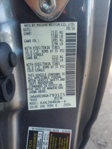 2016 NISSAN FRONTIER S 1N6AD0CU6GN793175