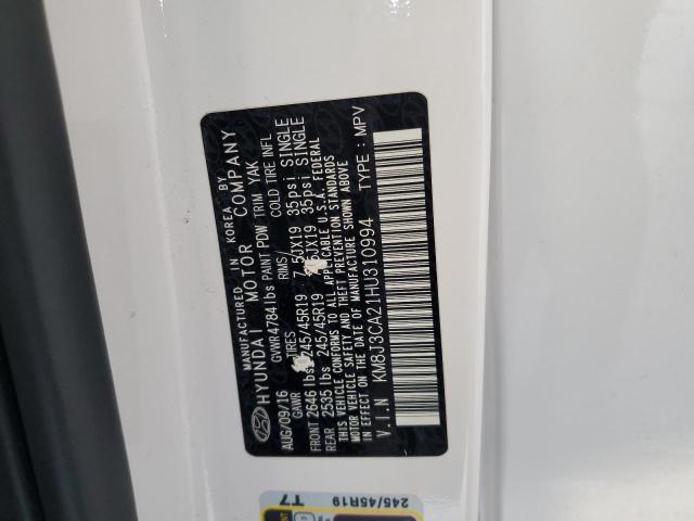 2017 HYUNDAI TUCSON LIM KM8J3CA21HU310994