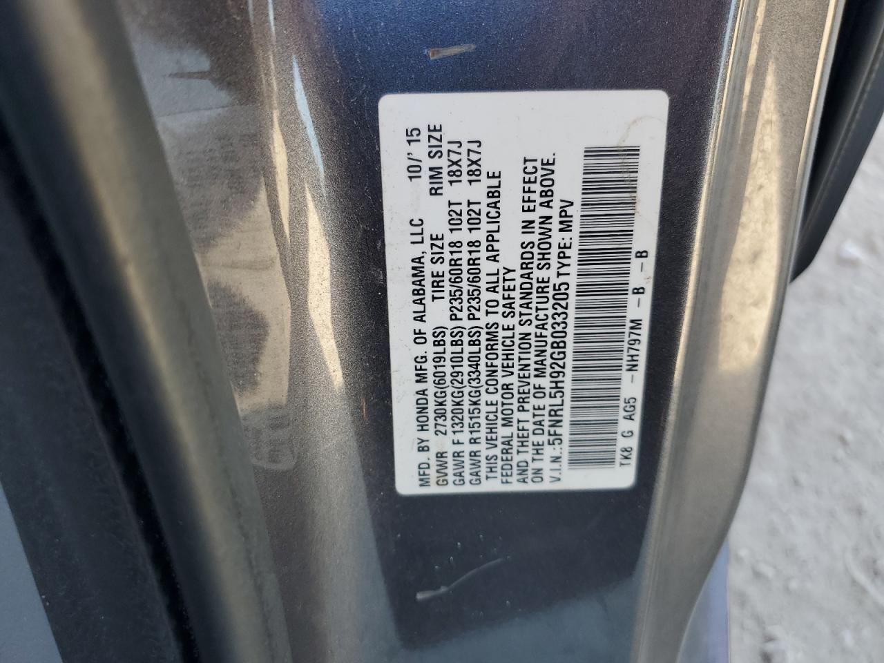 HONDA ODYSSEY TOURING