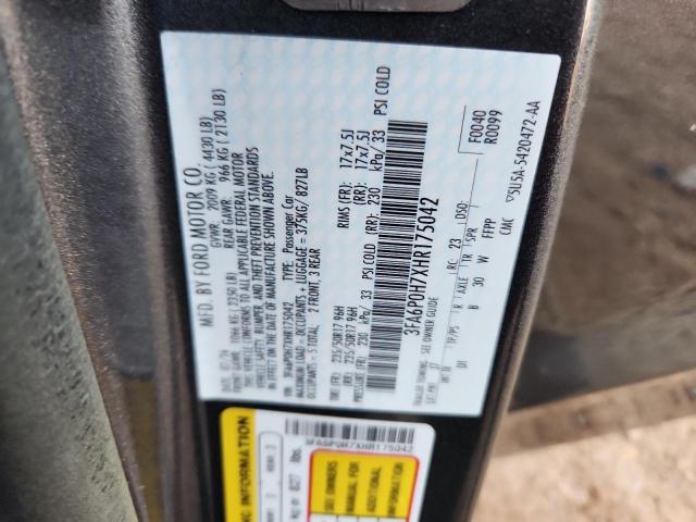 2017 FORD FUSION SE 3FA6P0H7XHR175042