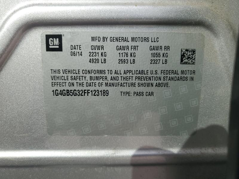 2015 BUICK LACROSSE 1G4GB5G32FF123189