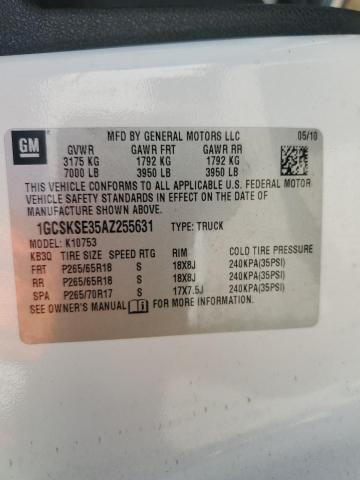 2010 CHEVROLET SILVERADO - 1GCSKSE35AZ255631