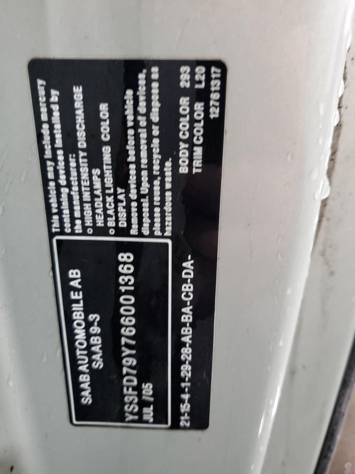 Lot #3290244200 2006 SAAB 9-3