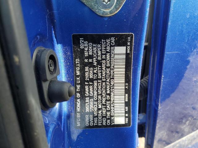 2021 HONDA CIVIC EX #3291358146