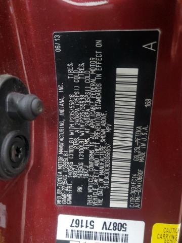 2013 TOYOTA SIENNA LE #3280304999