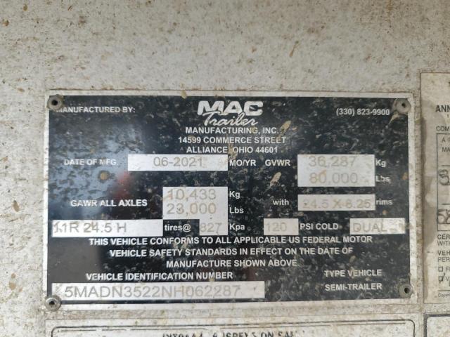 2022 MAC TRAILER DUMP TRAIL #3277492616