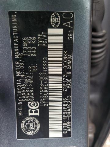 2016 TOYOTA COROLLA L - 2T1BURHE4GC745223