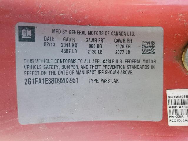 2013 CHEVROLET CAMARO LS - 2G1FA1E38D9203951