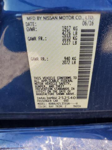 2016 NISSAN ALTIMA 2.5 - 1N4AL3AP8GC252540