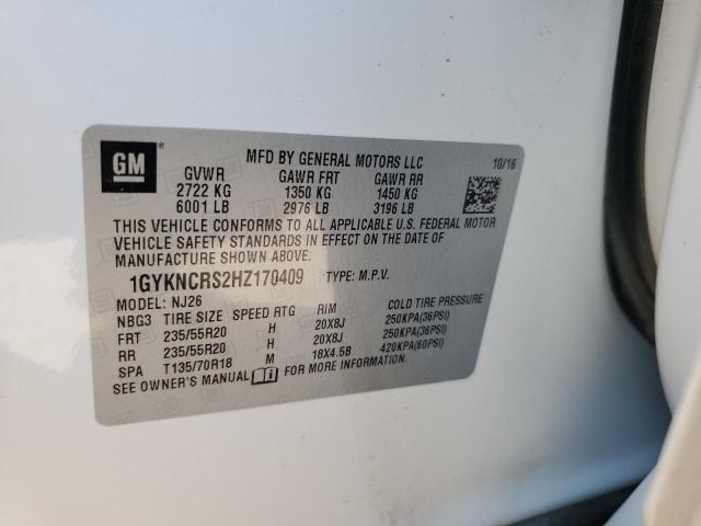 2017 CADILLAC XT5 PREMIUM LUXURY 1GYKNCRS2HZ170409