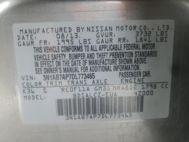 2013 NISSAN SENTRA S #3271212238