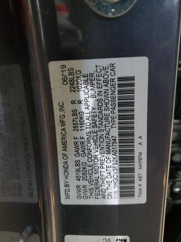 2019 HONDA ACCORD TOU 1HGCV3F92KA017547