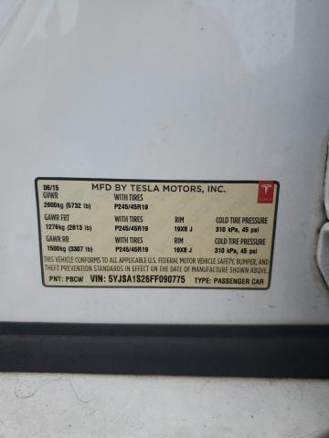 2015 TESLA MODEL S 70 - 5YJSA1S26FF090775