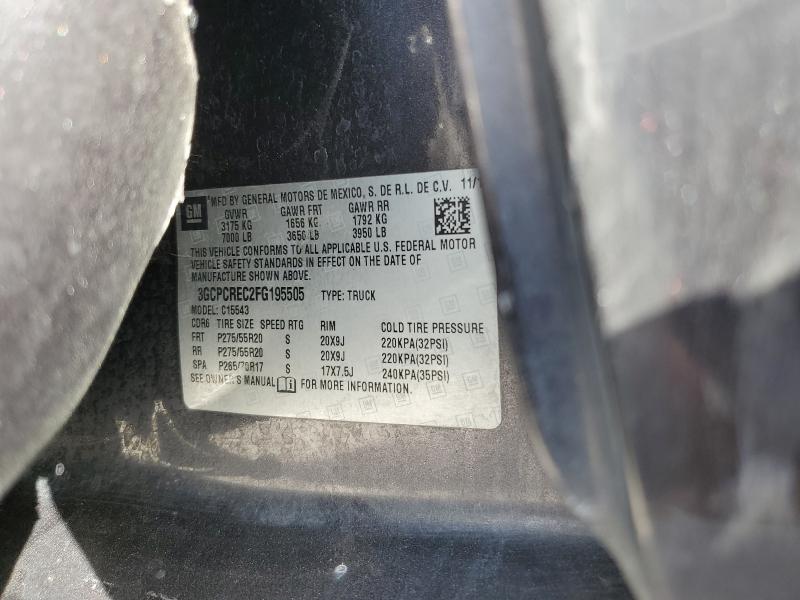 2015 CHEVROLET SILVERADO 3GCPCREC2FG195505