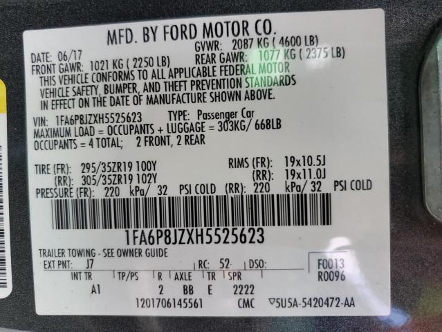 2017 FORD MUSTANG SH #3298033130