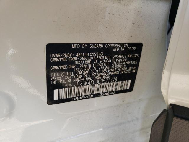 2020 SUBARU FORESTER T #3313225145