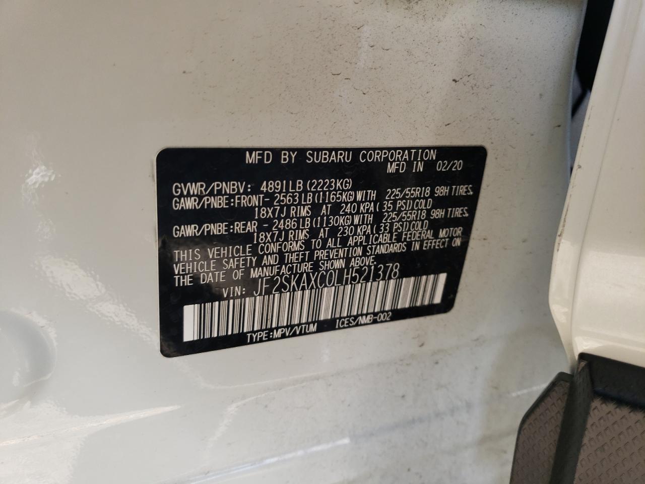 SUBARU FORESTER TOURING