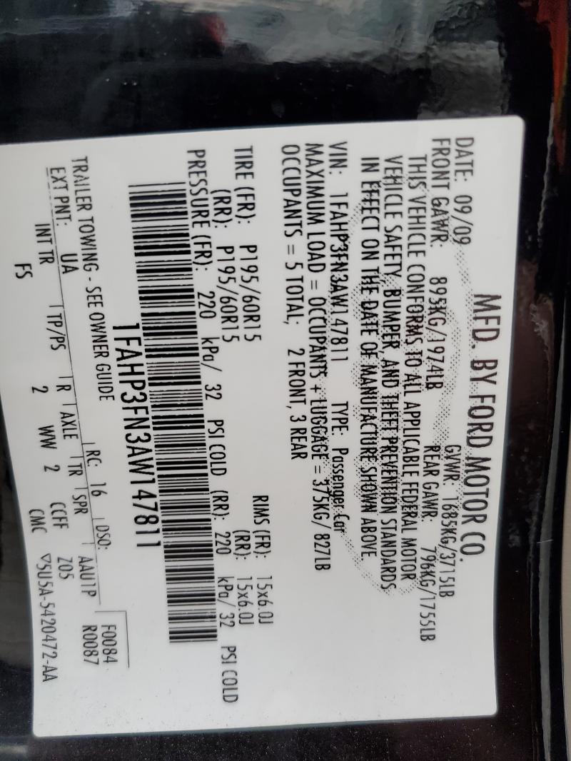 2010 FORD FOCUS SE #3290424790