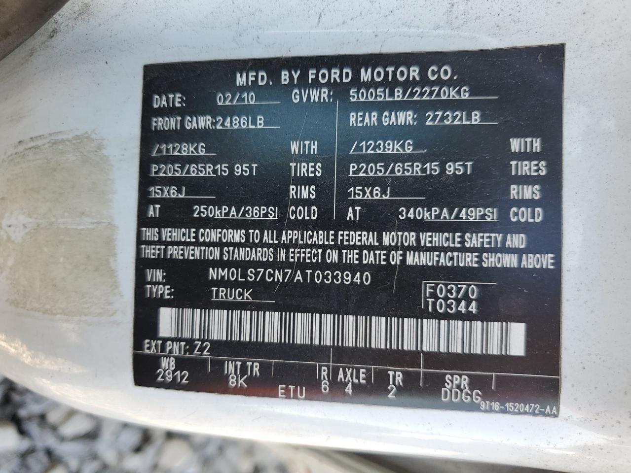 FORD TRANSIT CONNECT XL