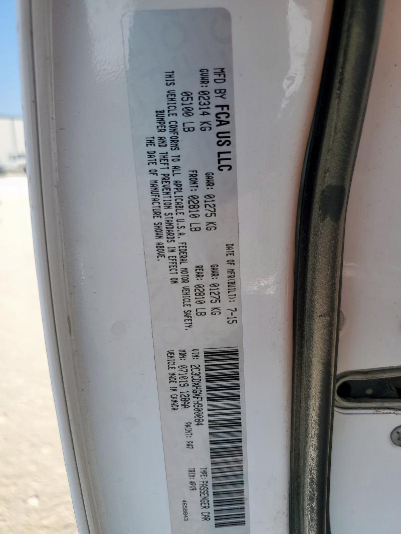 2015 DODGE CHARGER SX #3302986621