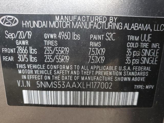 2020 HYUNDAI SANTA FE L #3293671396