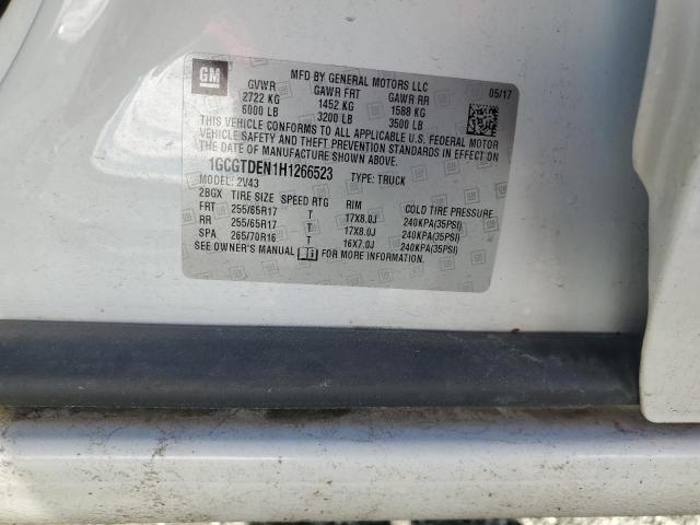 2017 CHEVROLET COLORADO Z71 1GCGTDEN1H1266523