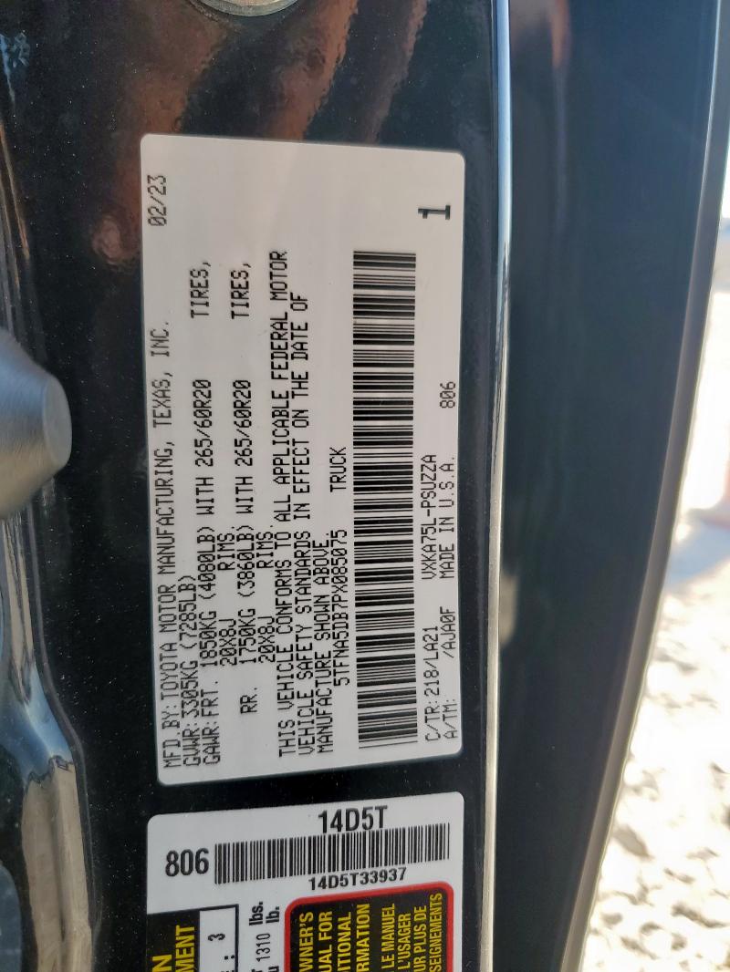 2023 TOYOTA TUNDRA CRE - 5TFNA5DB7PX085075