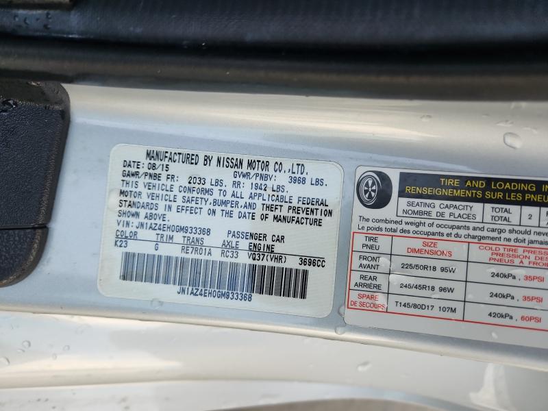 2016 NISSAN 370Z BASE - JN1AZ4EH0GM933368