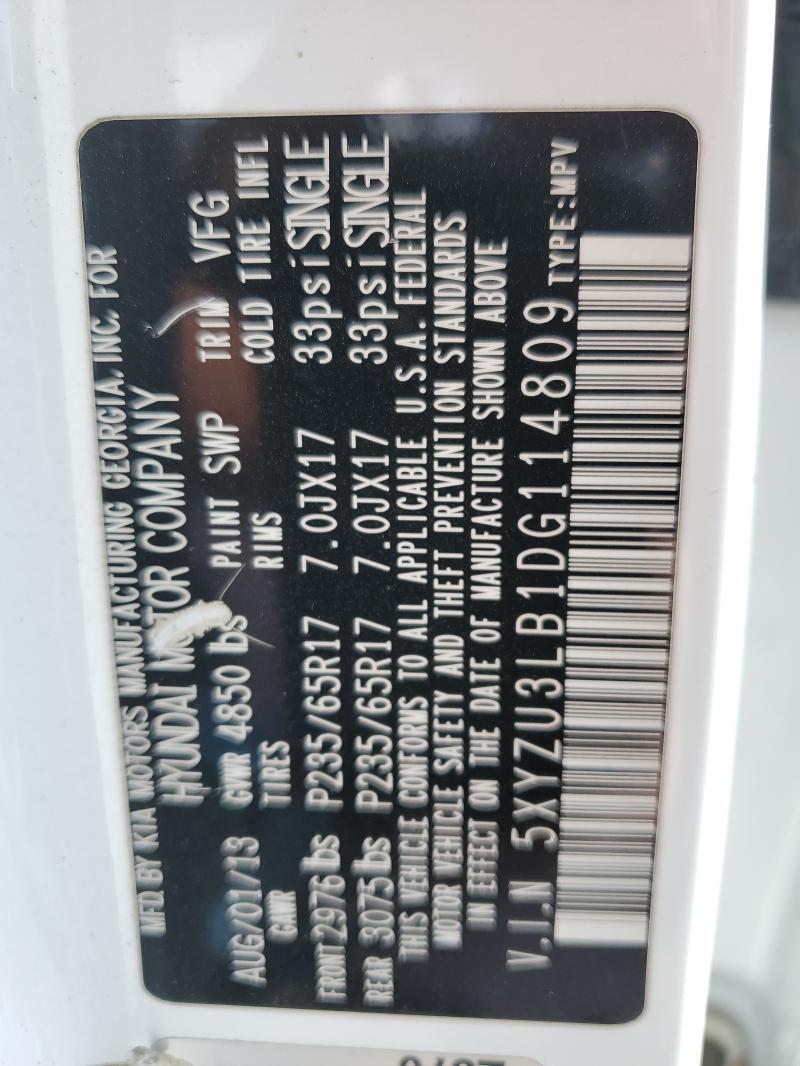 2013 HYUNDAI SANTA FE S - 5XYZU3LB1DG114809