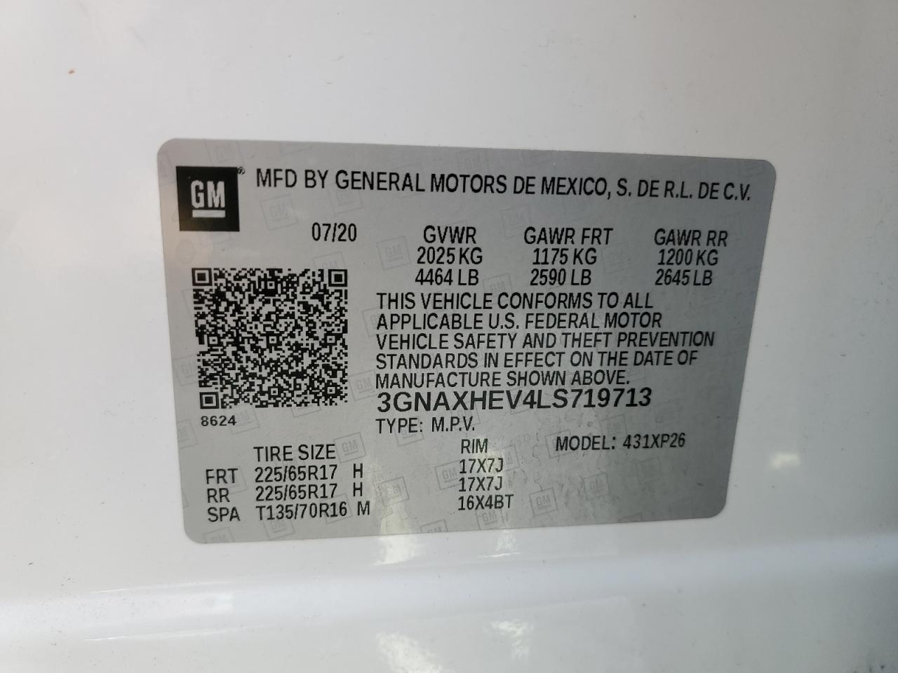 CHEVROLET EQUINOX LS