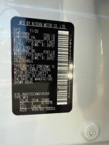 2021 NISSAN ARMADA PLA #3293306438